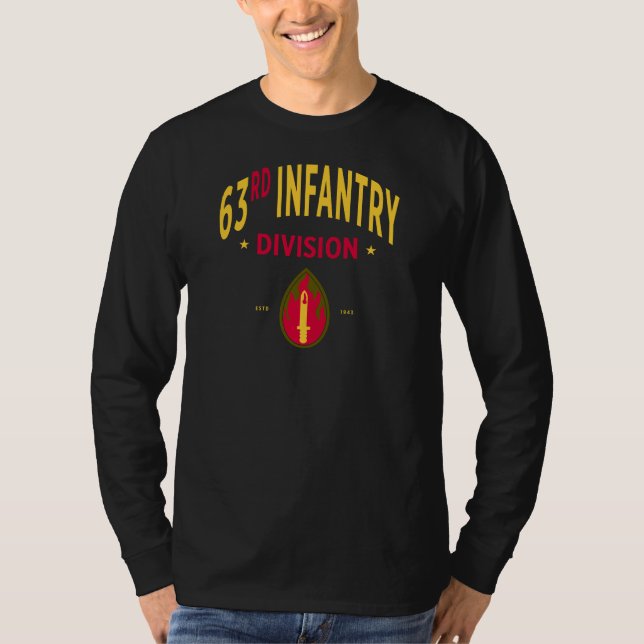 T-shirt 63e division d'infanterie - Longue durée militaire (Devant)