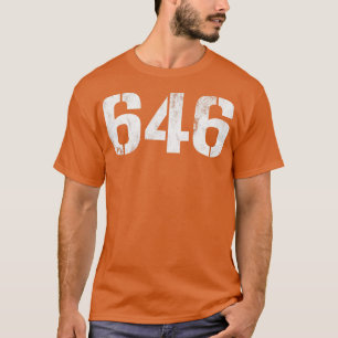 T-shirt 646 Texte blanc Vintage