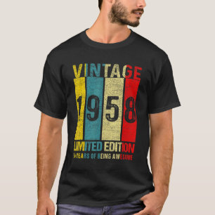 T-shirt 64 Anniversaire Vintage 1958 64 Année
