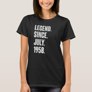 T-shirt 64 ans 64e anniversaire Légende depuis juillet 195