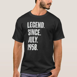 T-shirt 64 ans 64e anniversaire Légende depuis juillet 195