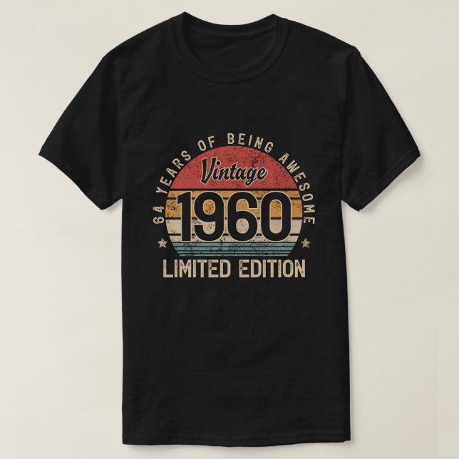 T-shirt 64 Ans D'Être Impressionnant 64e Anniversaire Rétr (Design devant)