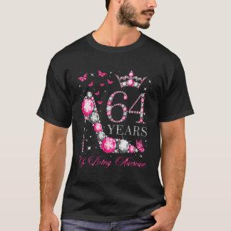 T-shirt 64 Ans D'Être Super Heureux 64E Couronne Diamante