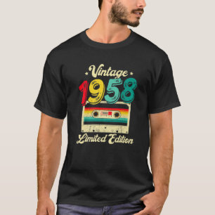 T-shirt 64 Ans Vintage 1958 Bande De Cassette 64E Naissanc