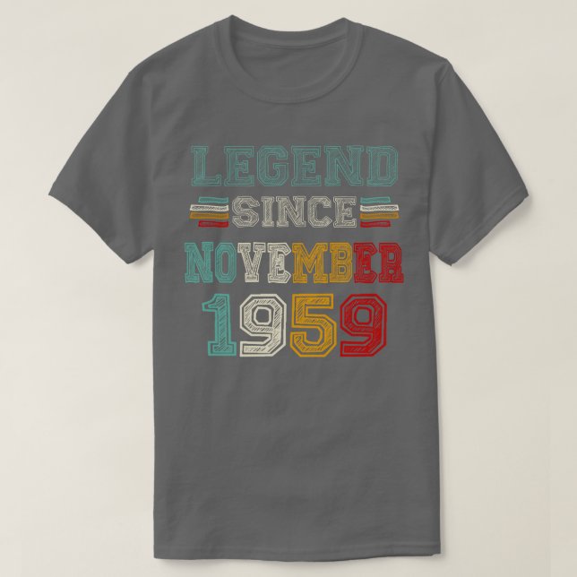 T-shirt 64 ansDepuis novembre 1959 64e anniversaire (Design devant)