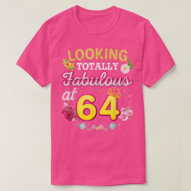 T-shirt 64 Happy 64th Birthday (Design devant)