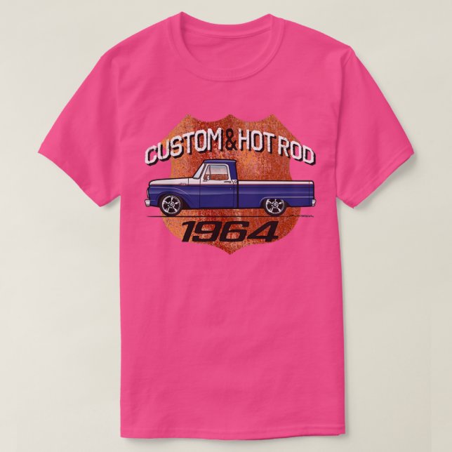 T-shirt 64 Personnalisé Bleu et blanc (Design devant)