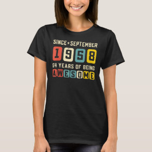 T-shirt 64e anniversaire stupéfiant depuis septembre 1958 