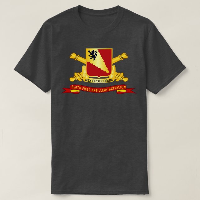 T-shirt 650e Bataillon d'artillerie de campagne DUI w Br R (Design devant)
