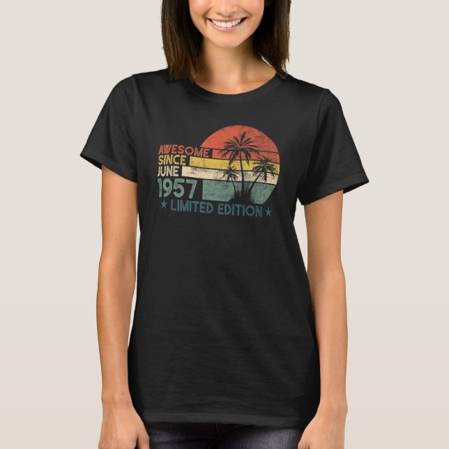 T-shirt 65 Anniversaire stupéfiant depuis juin 1957 (Devant)