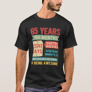 T-shirt 65 ans, 65 ans, décoration