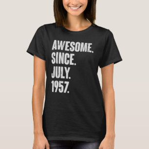 T-shirt 65 Ans 65e Anniversaire Awesome depuis Juillet 195