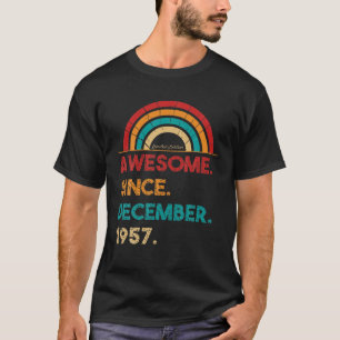 T-shirt 65 Ans Awesome Depuis Décembre 1957 Cadeaux 65E