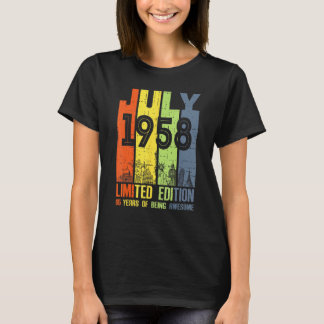 T-shirt 65 Ans Awesome depuis Juillet 1958 65e Anniversair