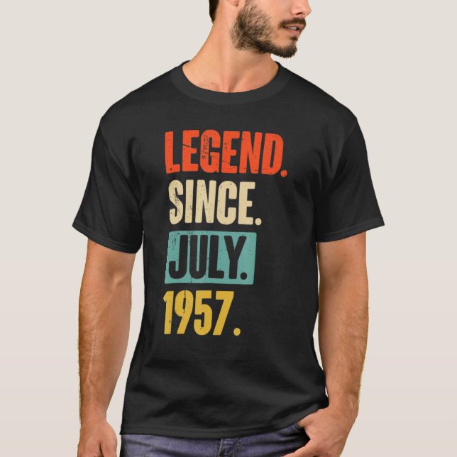 T-shirt 65 ans de légende depuis juillet 1957 65e annivers (Devant)