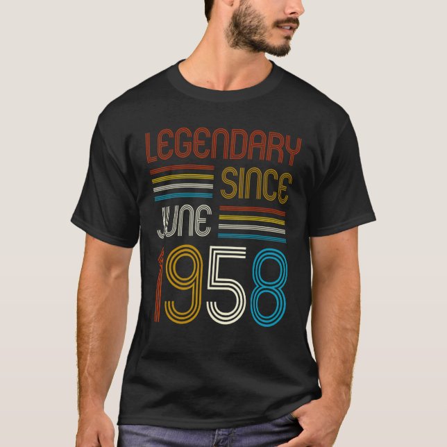 T-shirt 65 ans Hommes Femmes 65e anniversaire Légende depu (Devant)