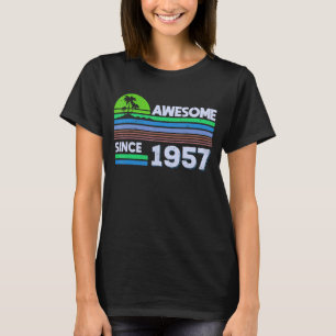 T-shirt 65 Ans Hommes Femmes Awesome Depuis 1957 1
