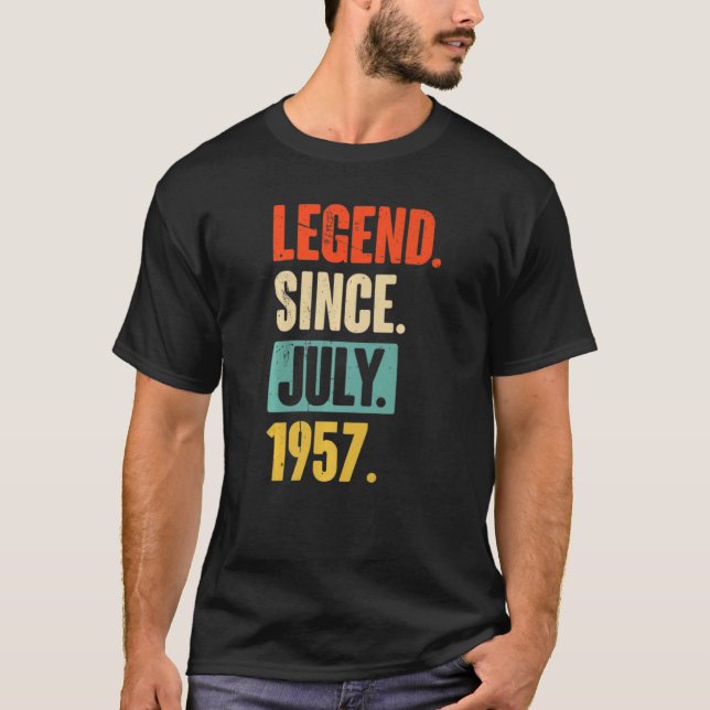 T-shirt 65 Ans Légende depuis juillet 1957 65e Anniversair (Devant)