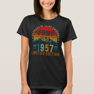 T-shirt 65 ans Vieux juin 1957 65e anniversaire