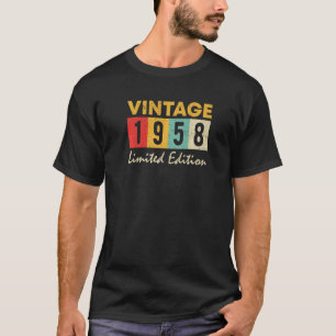 T-shirt 65 ans Vintage 1958 65e anniversaire
