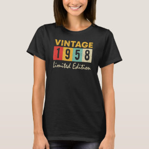 T-shirt 65 ans Vintage 1958 65e anniversaire