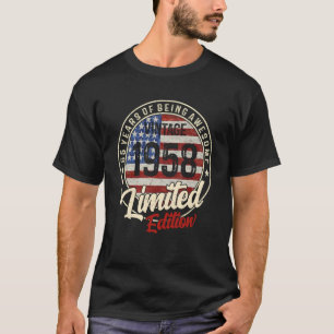T-shirt 65 ans Vintage 1958 65e anniversaire Retro