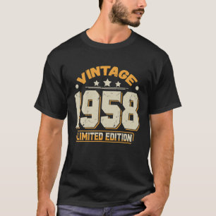T-shirt 65 ans Vintage 1958 Limited Edition 65e