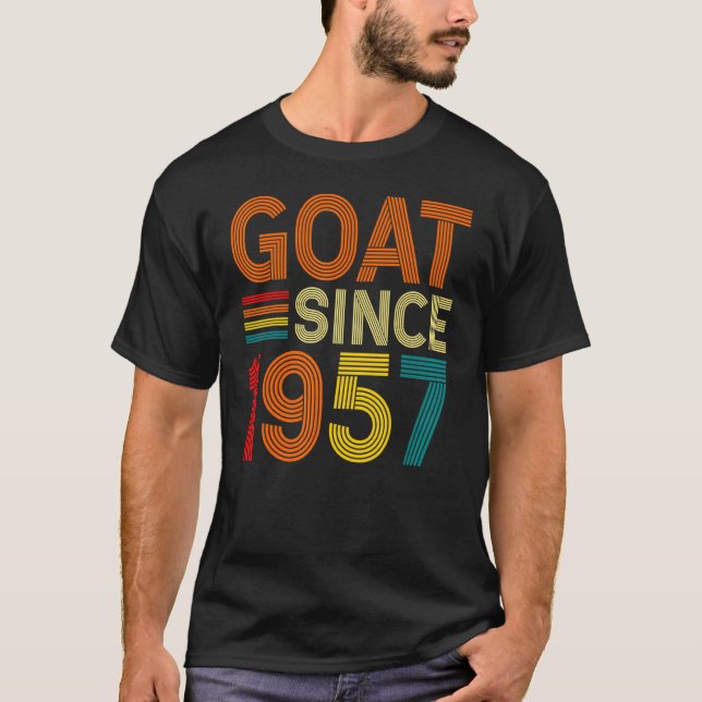 T-shirt 65e anniversaire 65 ans chèvre depuis 1957 (Devant)