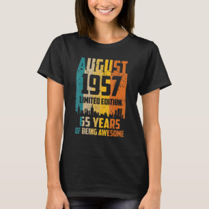 T-shirt 65e anniversaire 65 ans stupéfiant depuis août 195