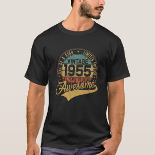 T-shirt 65E Anniversaire Cadeau Retro Vintage 1955 65 Ans