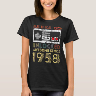 T-shirt 65e Anniversaire Chemise Femmes Hommes Nés En 1958