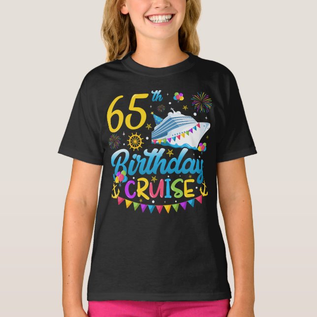 T-shirt 65e anniversaire Croisière B-Day Fille (Devant)
