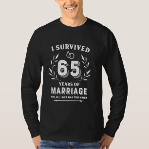 T-shirt 65e anniversaire du Mariage Couples épouses mariée
