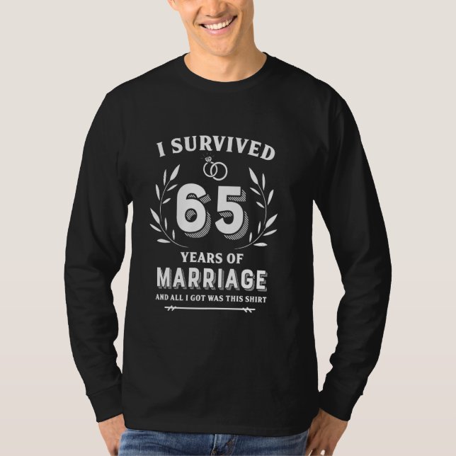 T-shirt 65e anniversaire du Mariage Couples épouses mariée (Devant)