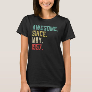T-shirt 65e anniversaire Hommes stupéfaits depuis mai 1957