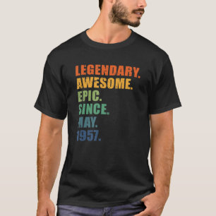 T-shirt 65e anniversaire, mai 1957, hommes et femmes, 65 a