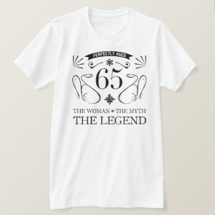 T-shirt 65e anniversaire pour les femmes