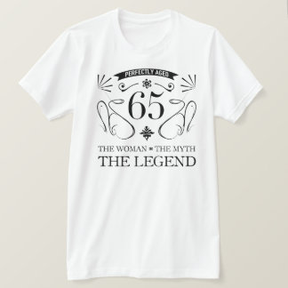 T-shirt 65e anniversaire pour les femmes