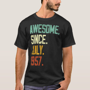 T-shirt 65e anniversaire stupéfiant depuis juillet 1957 65