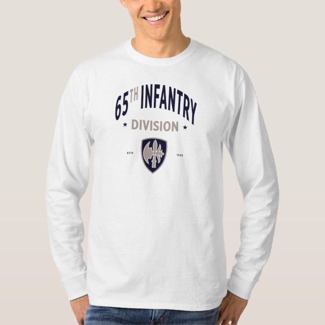 T-shirt 65e division d'infanterie - Longue durée militaire (Devant)