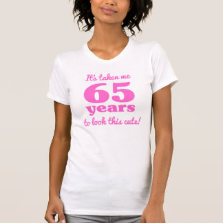 T-shirt 65ème anniversaire mignon pour les femmes