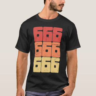 T-shirt 666 Numéro de la bête Satanique Occulte Pagan Goth