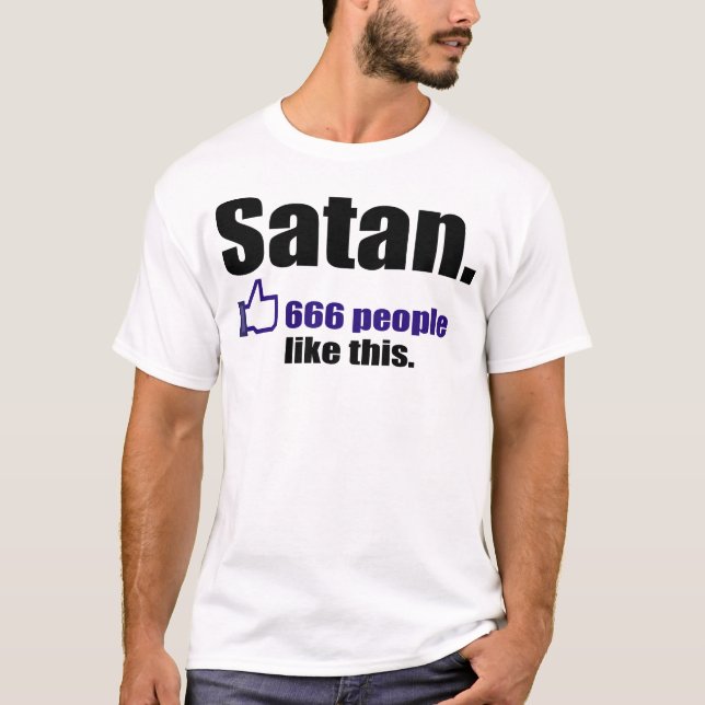 T-shirt 666 personnes aiment Satan (Devant)