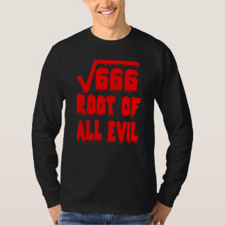 T-shirt 666 Square Root All Evil Mathematician Math Teache