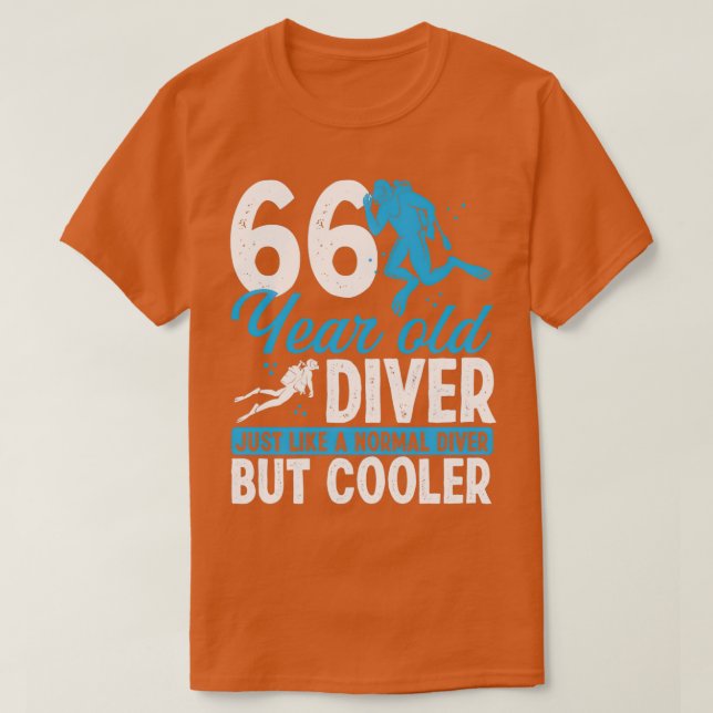 T-shirt 66 Année Plongée Plongée Plongée Snorkel 66 Annive (Design devant)