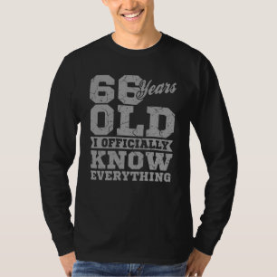 T-shirt 66 ANS Âgé 66 Anniversaire Cadeau Papa sait tout