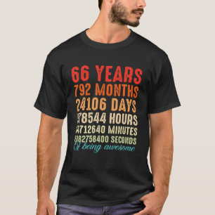 T-shirt 66 Ans Âgés Être Super 66E Anniversaire Hommes 