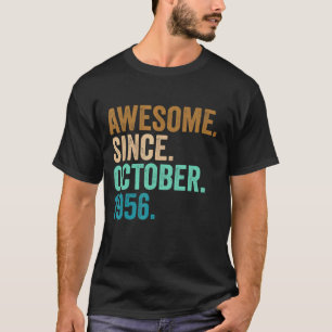 T-shirt 66 Ans Awesome depuis Octobre 1956 66e Birt