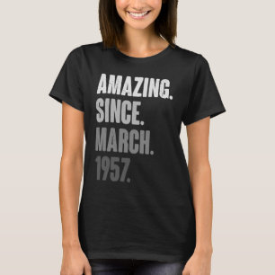 T-shirt 66 Ans Vintage 1957 Mars Anniversaire 66e Déco