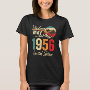 T-shirt 66 ans Vintage mai 1956 66e anniversaire